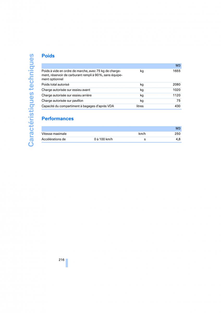 BMW M3 E92 M Power manuel du proprietaire / page 218