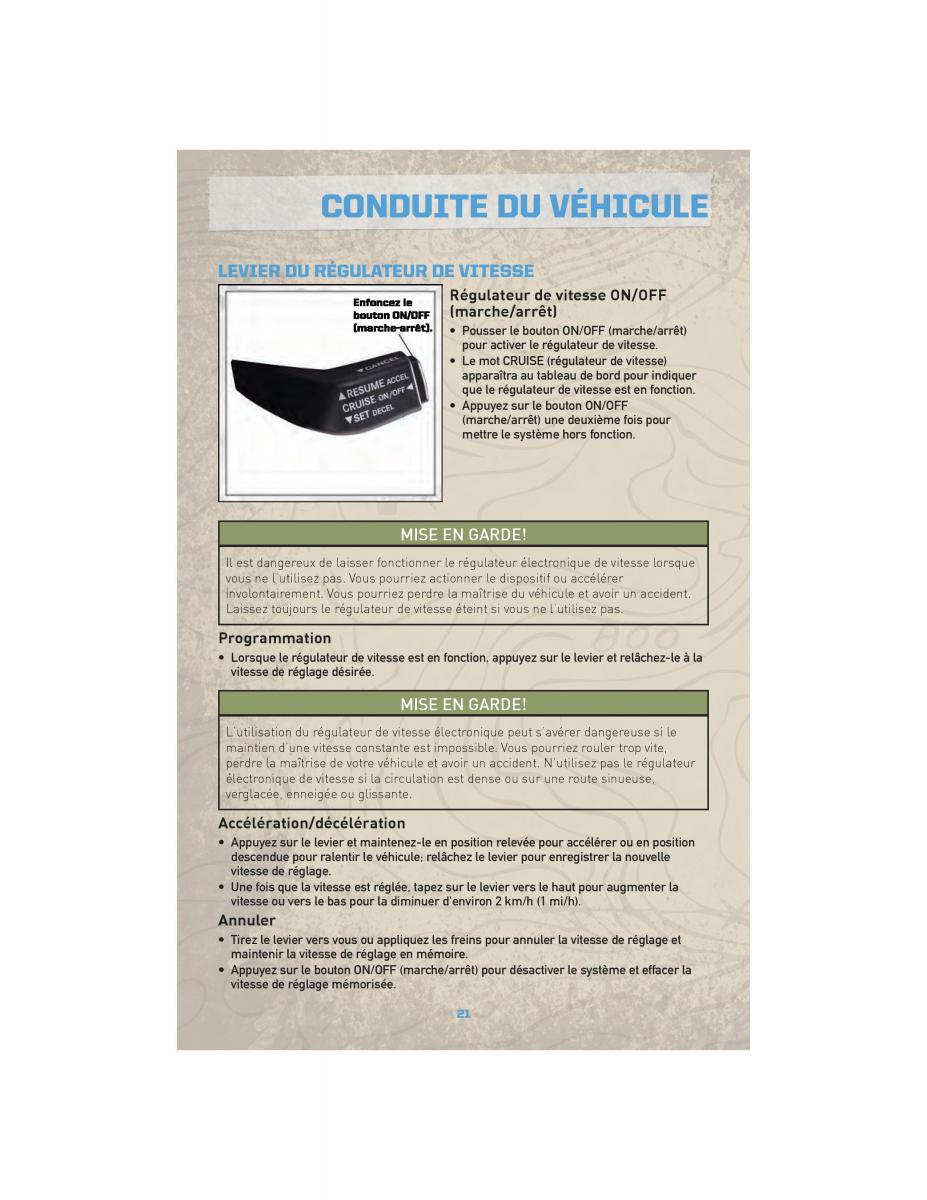 Jeep Commander XK XH manuel du proprietaire / page 23