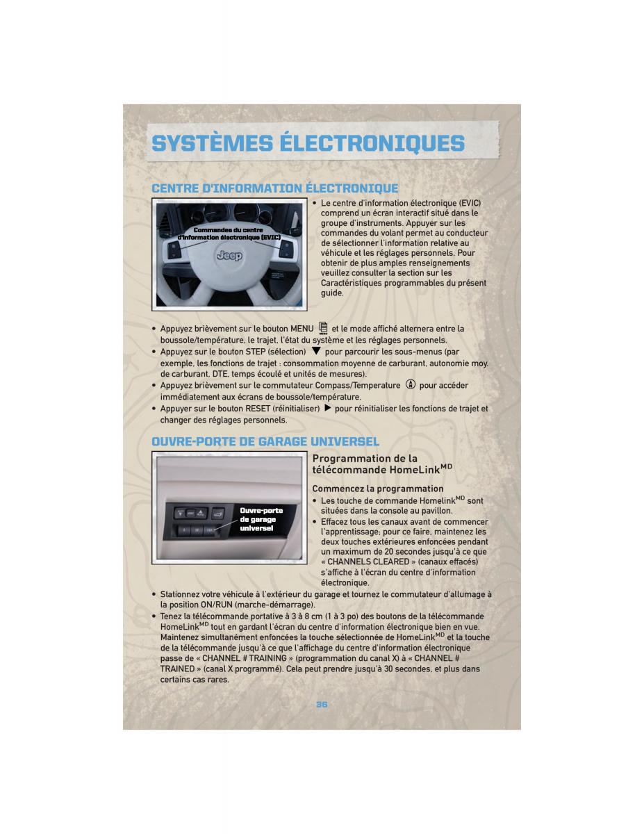 Jeep Commander XK XH manuel du proprietaire / page 38