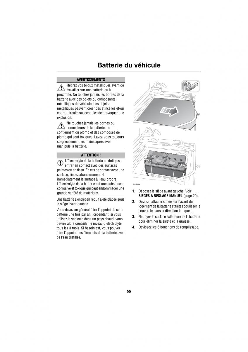 Land Rover Defender manuel du proprietaire / page 58