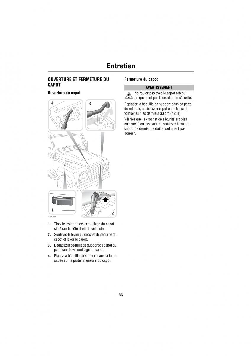 Land Rover Defender manuel du proprietaire / page 66