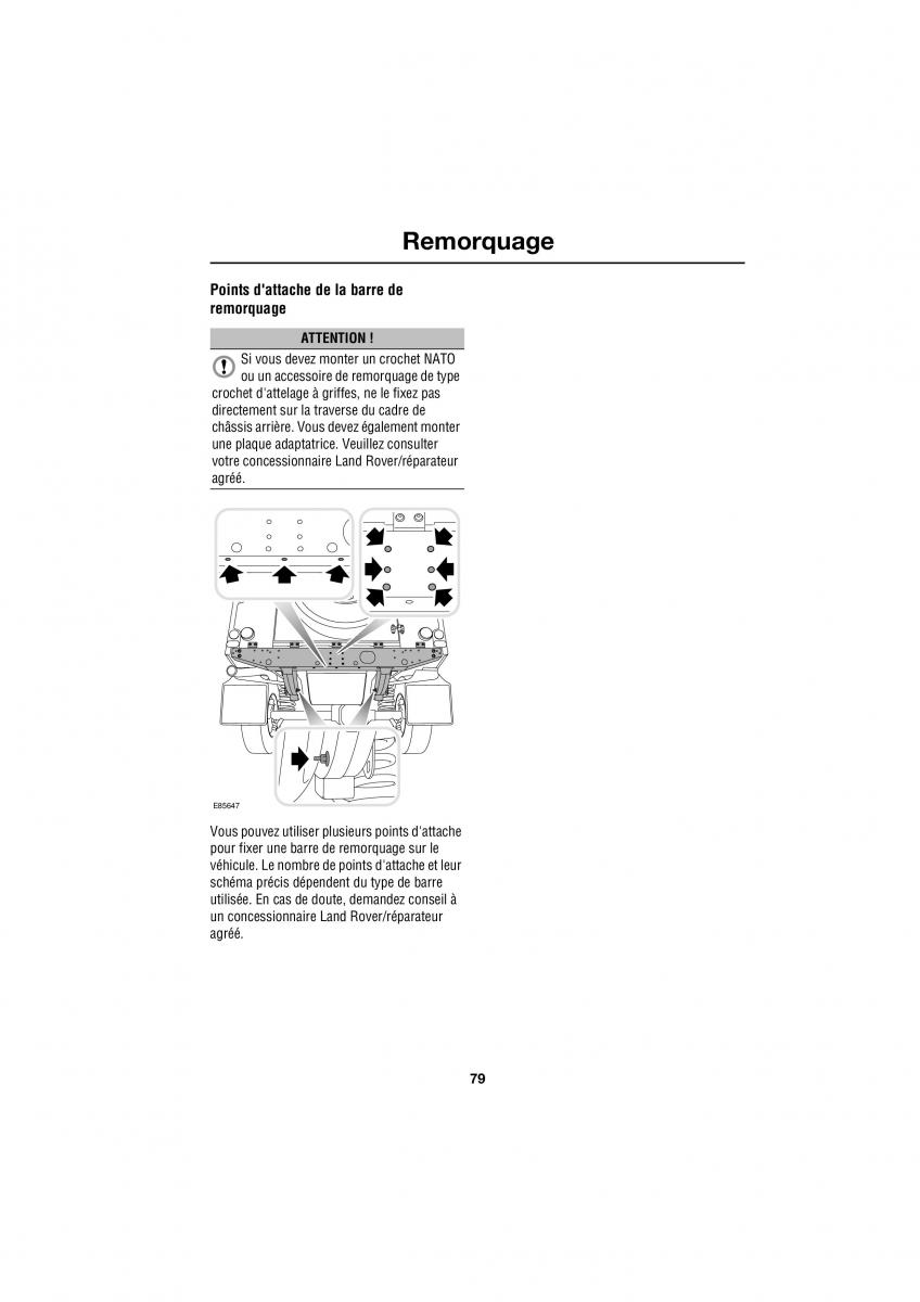 Land Rover Defender manuel du proprietaire / page 84