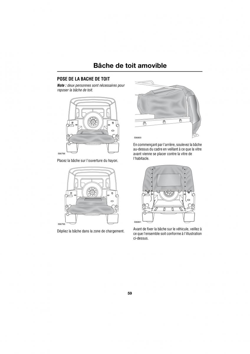 Land Rover Defender manuel du proprietaire / page 98