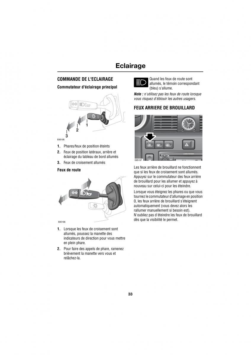 Land Rover Defender manuel du proprietaire / page 119