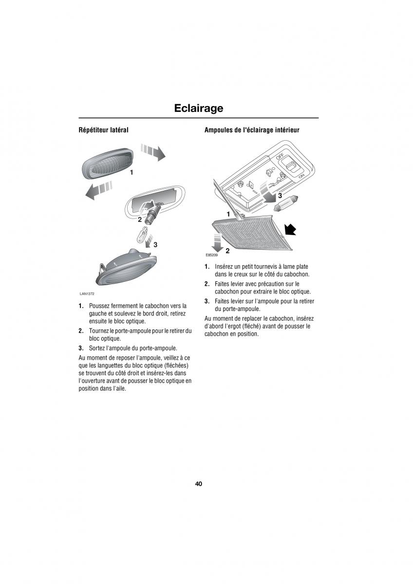 Land Rover Defender manuel du proprietaire / page 126