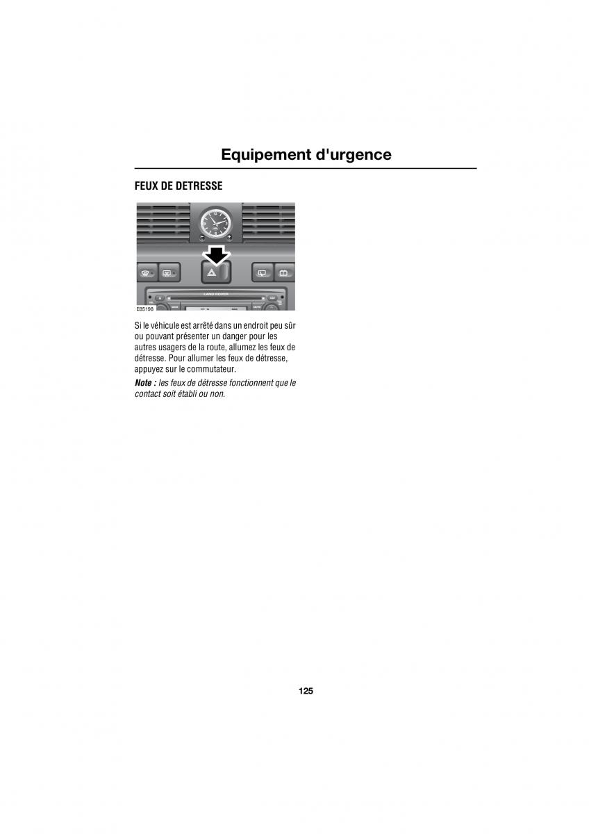 Land Rover Defender manuel du proprietaire / page 35