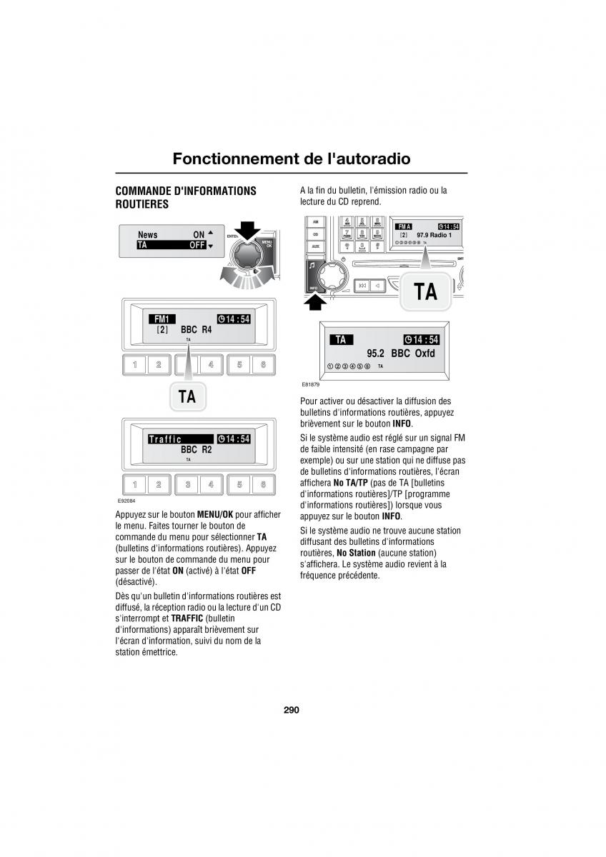 Land Rover Range Rover III 3 L322 manuel du proprietaire / page 84