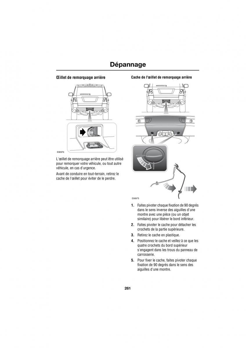 Land Rover Range Rover III 3 L322 manuel du proprietaire / page 105