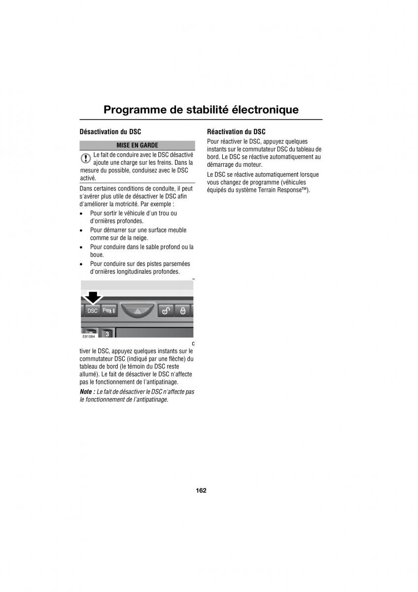 Land Rover Range Rover III 3 L322 manuel du proprietaire / page 206