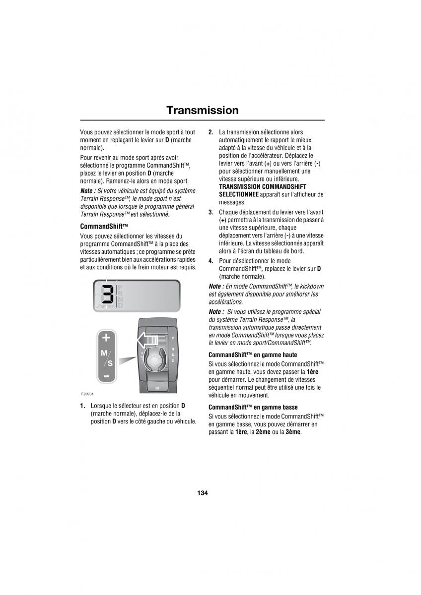 Land Rover Range Rover III 3 L322 manuel du proprietaire / page 230