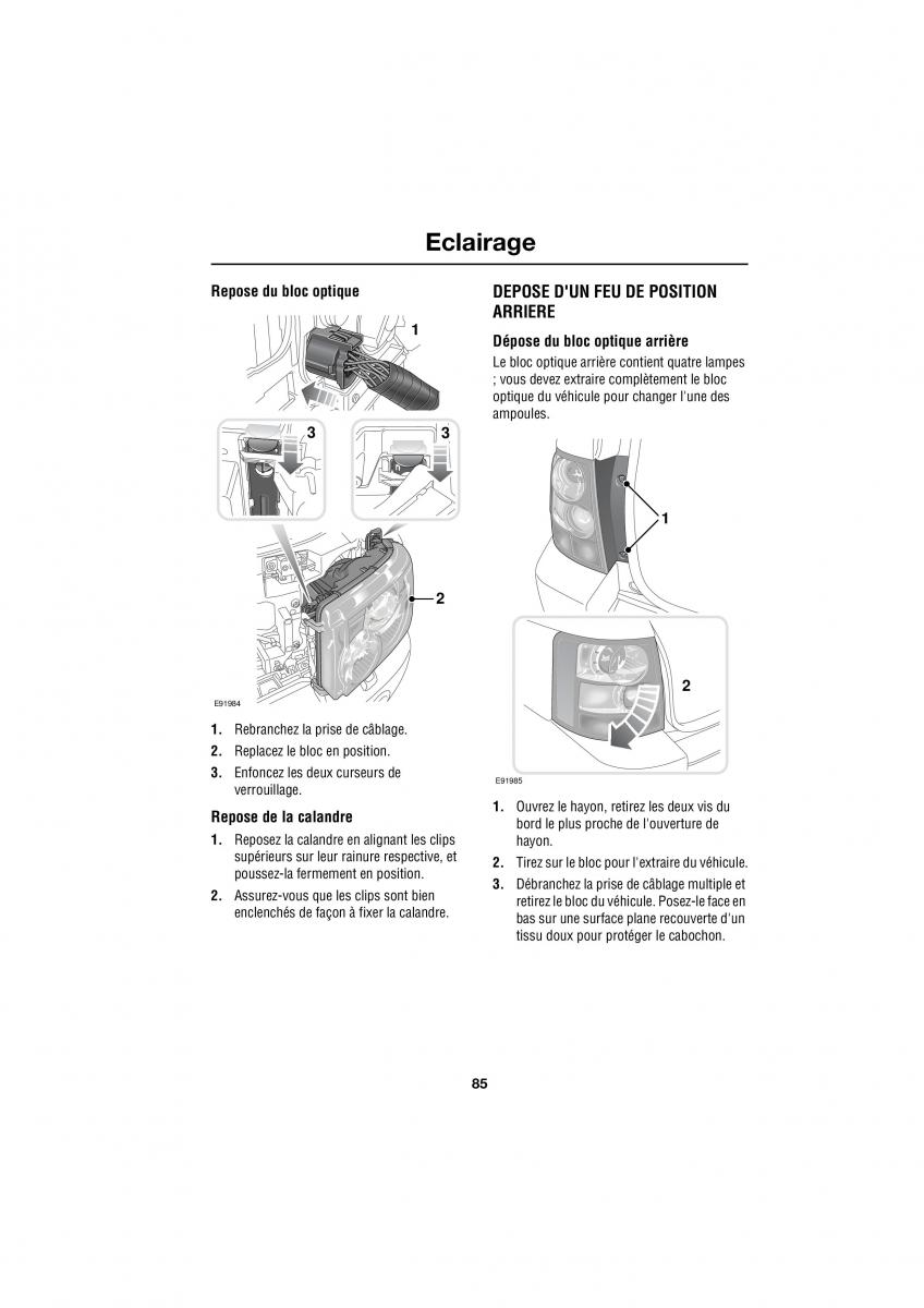 Land Rover Range Rover III 3 L322 manuel du proprietaire / page 283