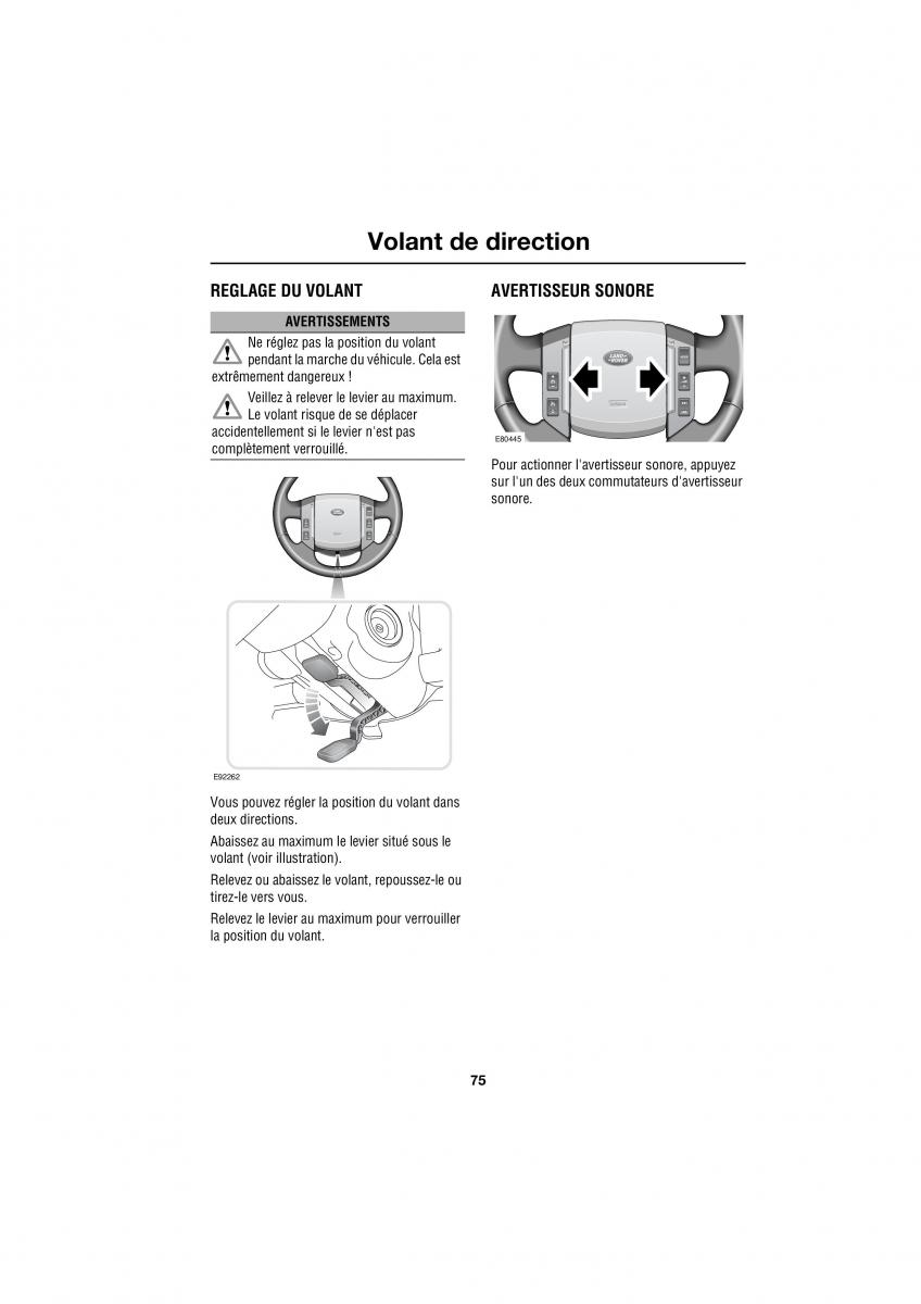 Land Rover Range Rover III 3 L322 manuel du proprietaire / page 295