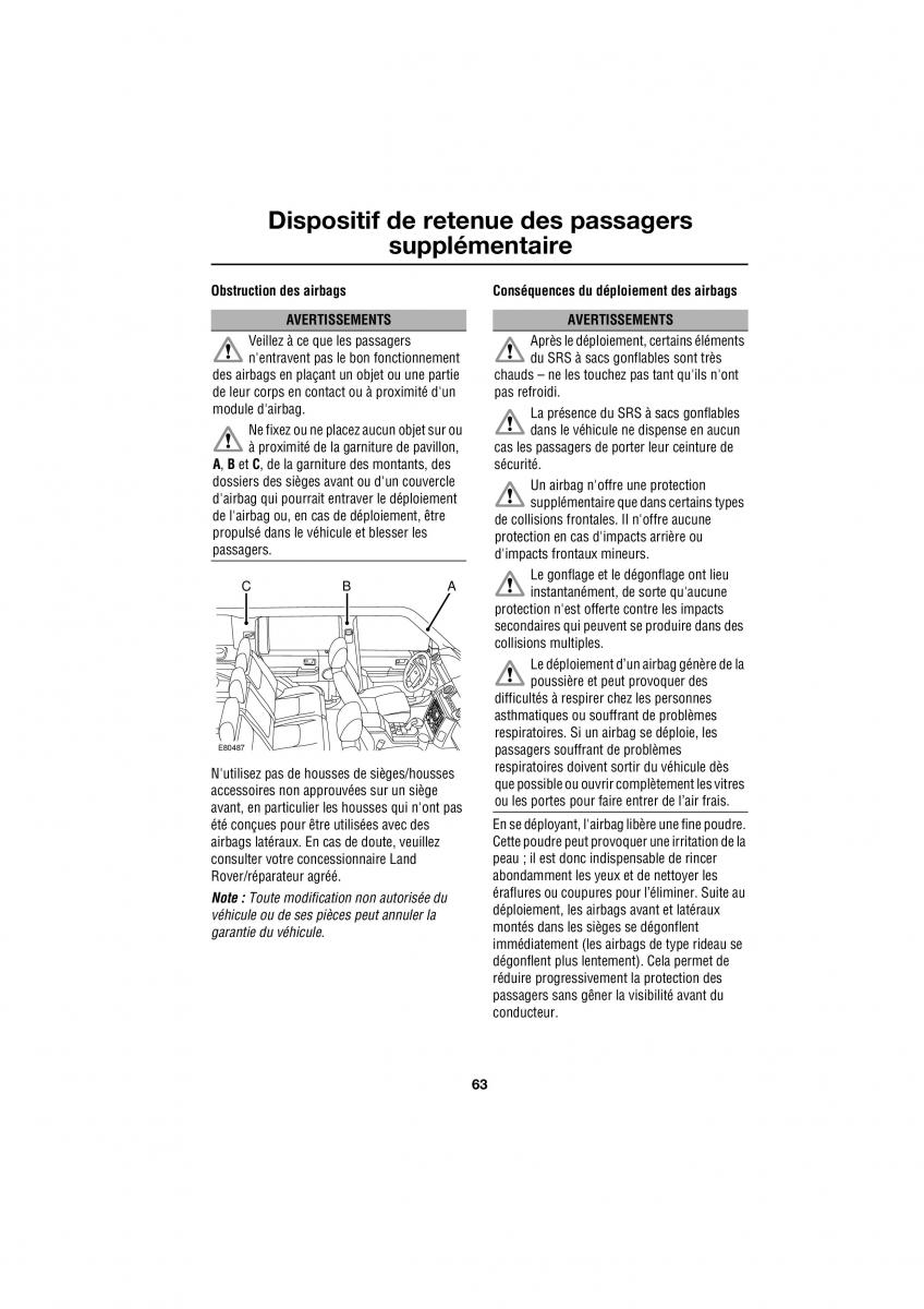 Land Rover Range Rover III 3 L322 manuel du proprietaire / page 306