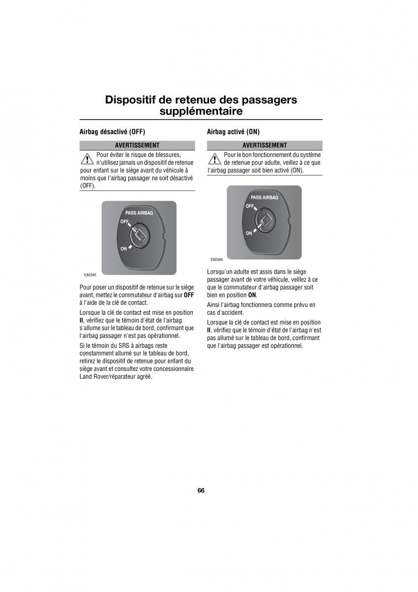 Land Rover Range Rover III 3 L322 manuel du proprietaire / page 309