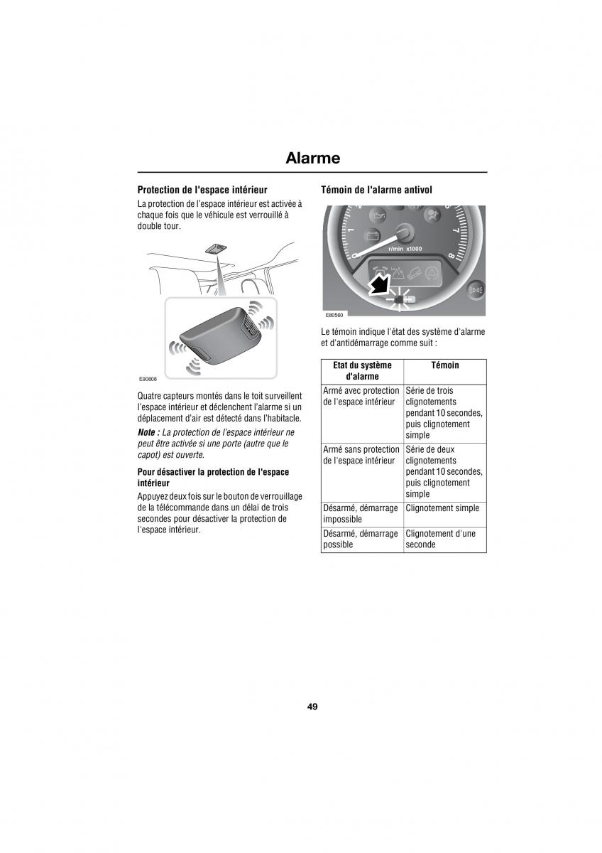 Land Rover Range Rover III 3 L322 manuel du proprietaire / page 322