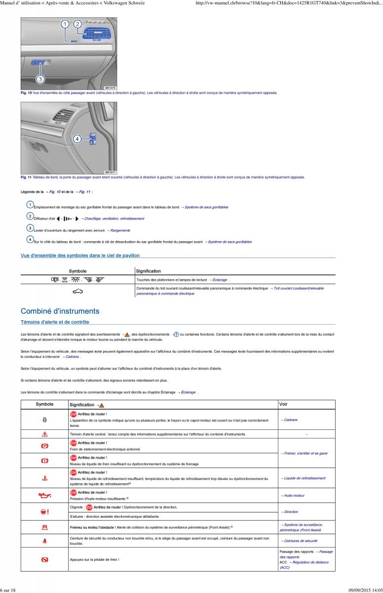 VW Golf VII 7 manuel du proprietaire / page 6