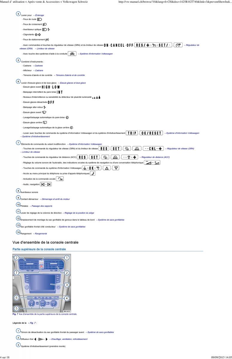 VW Golf VII 7 manuel du proprietaire / page 4