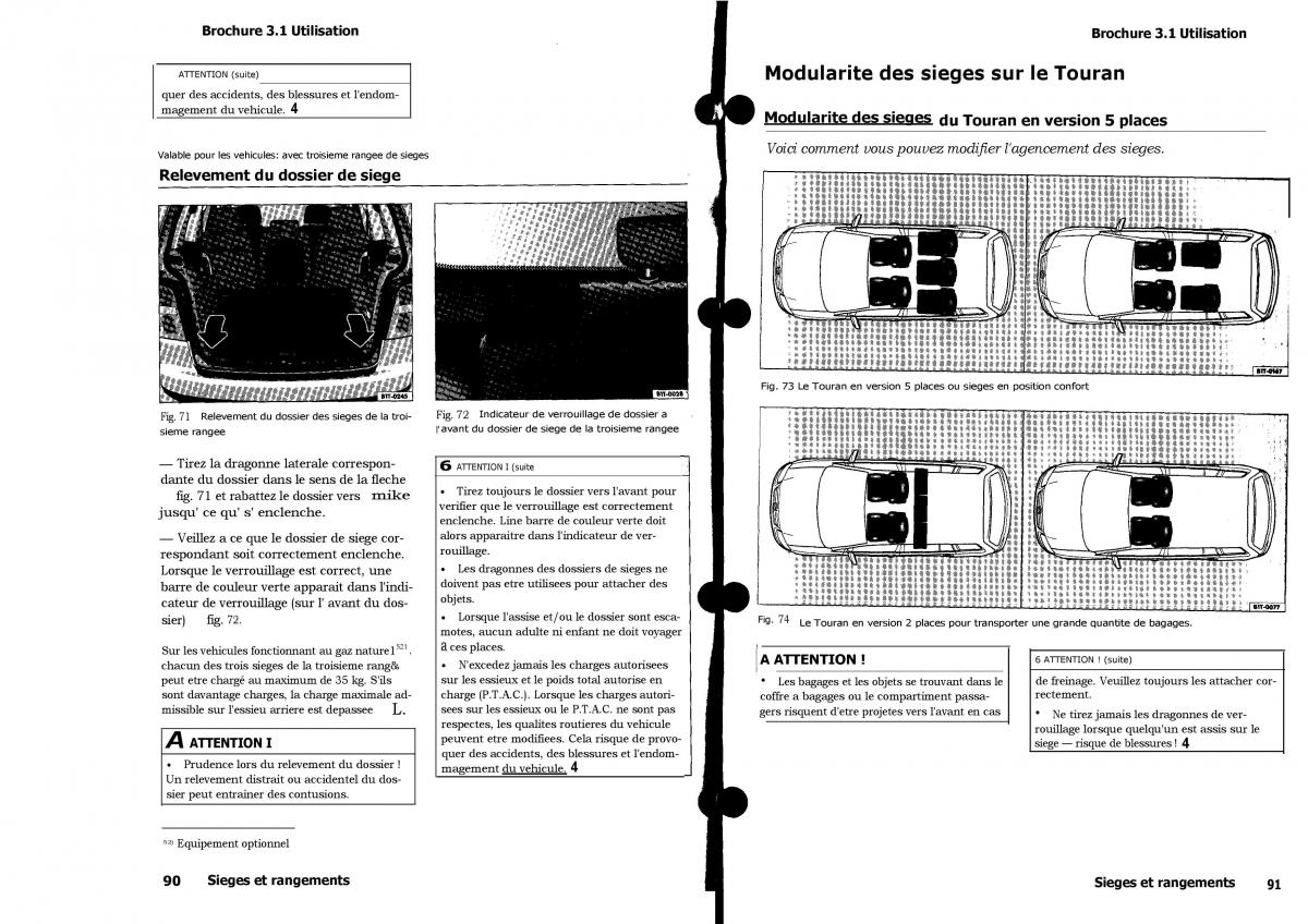 VW Touran manuel du proprietaire / page 55