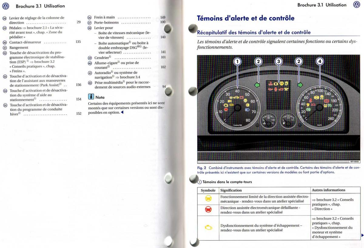 VW Touran manuel du proprietaire / page 14