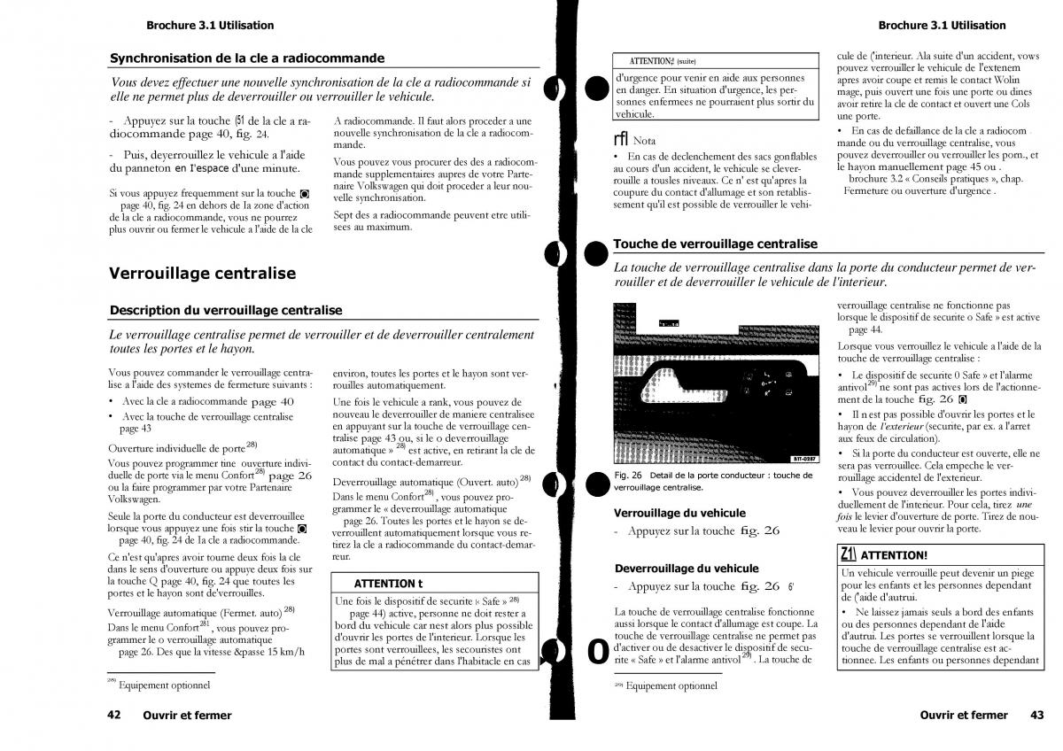 VW Touran manuel du proprietaire / page 31