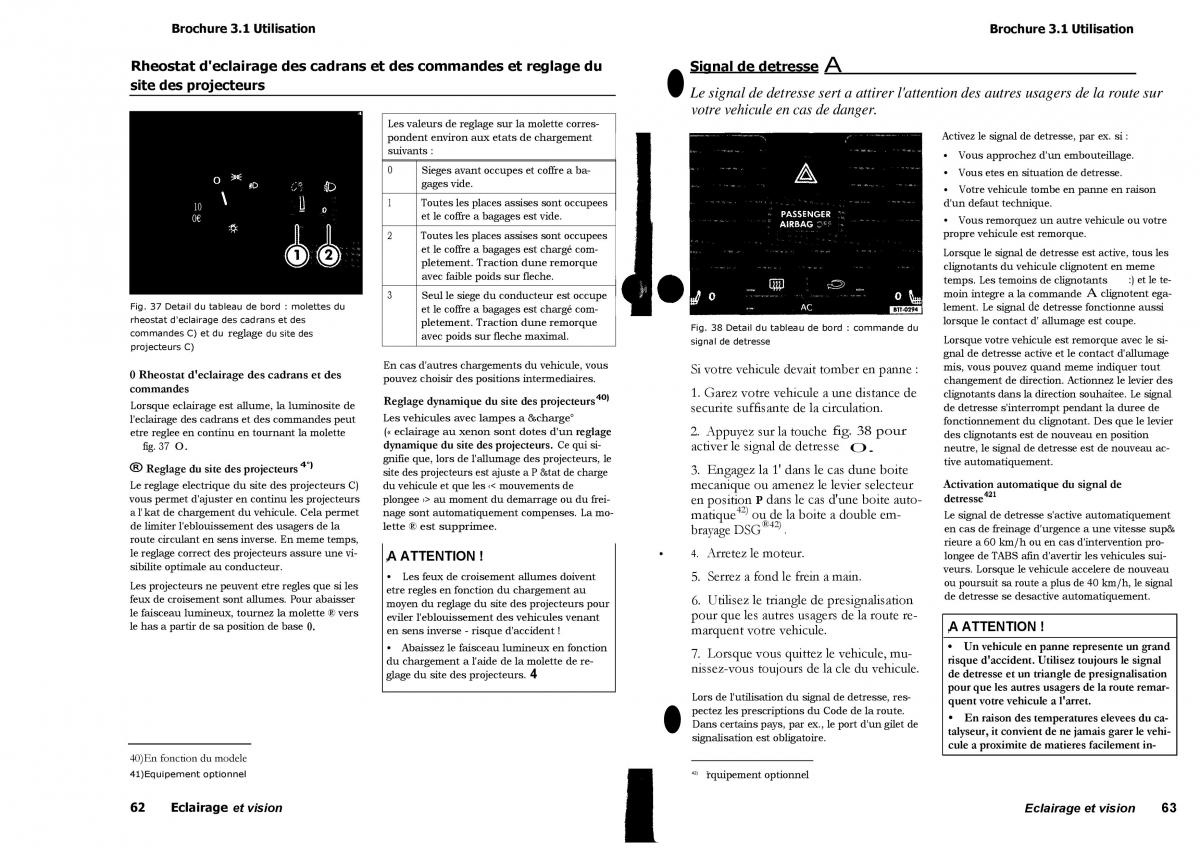 VW Touran manuel du proprietaire / page 41