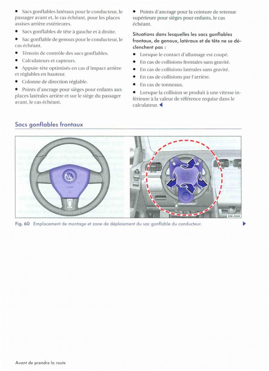 VW Golf VI 6 manuel du proprietaire / page 96