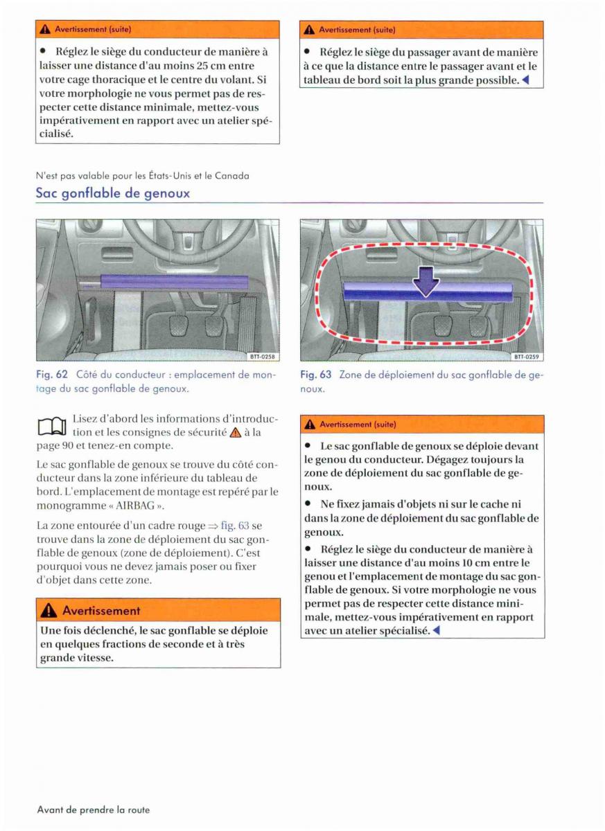 VW Golf VI 6 manuel du proprietaire / page 98