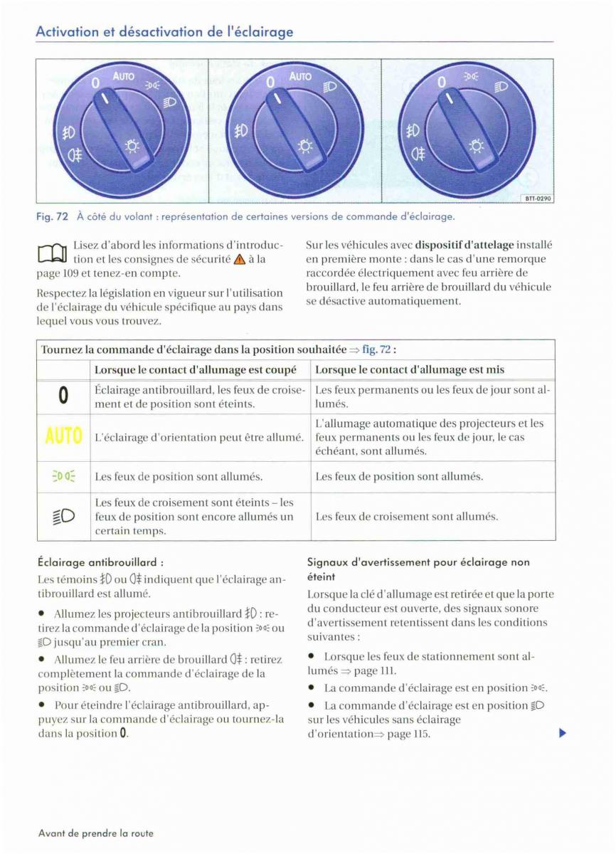 VW Golf VI 6 manuel du proprietaire / page 114