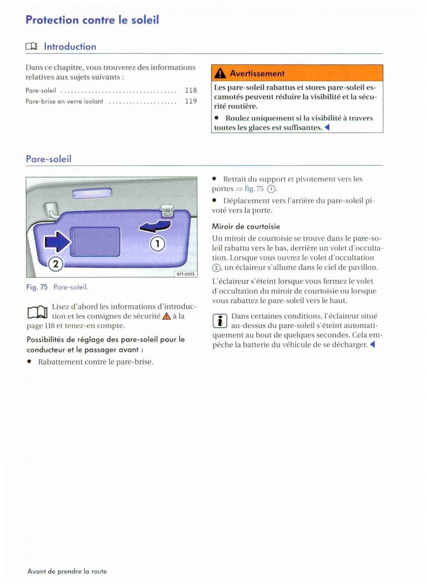 VW Golf VI 6 manuel du proprietaire / page 120