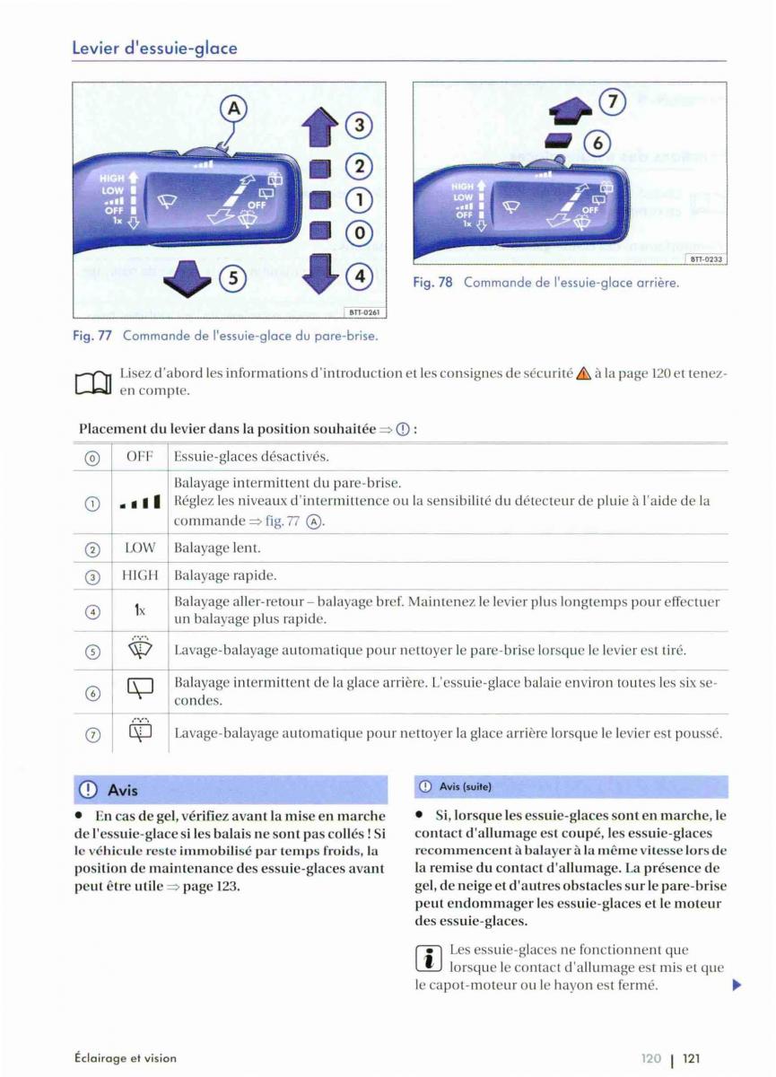 VW Golf VI 6 manuel du proprietaire / page 123