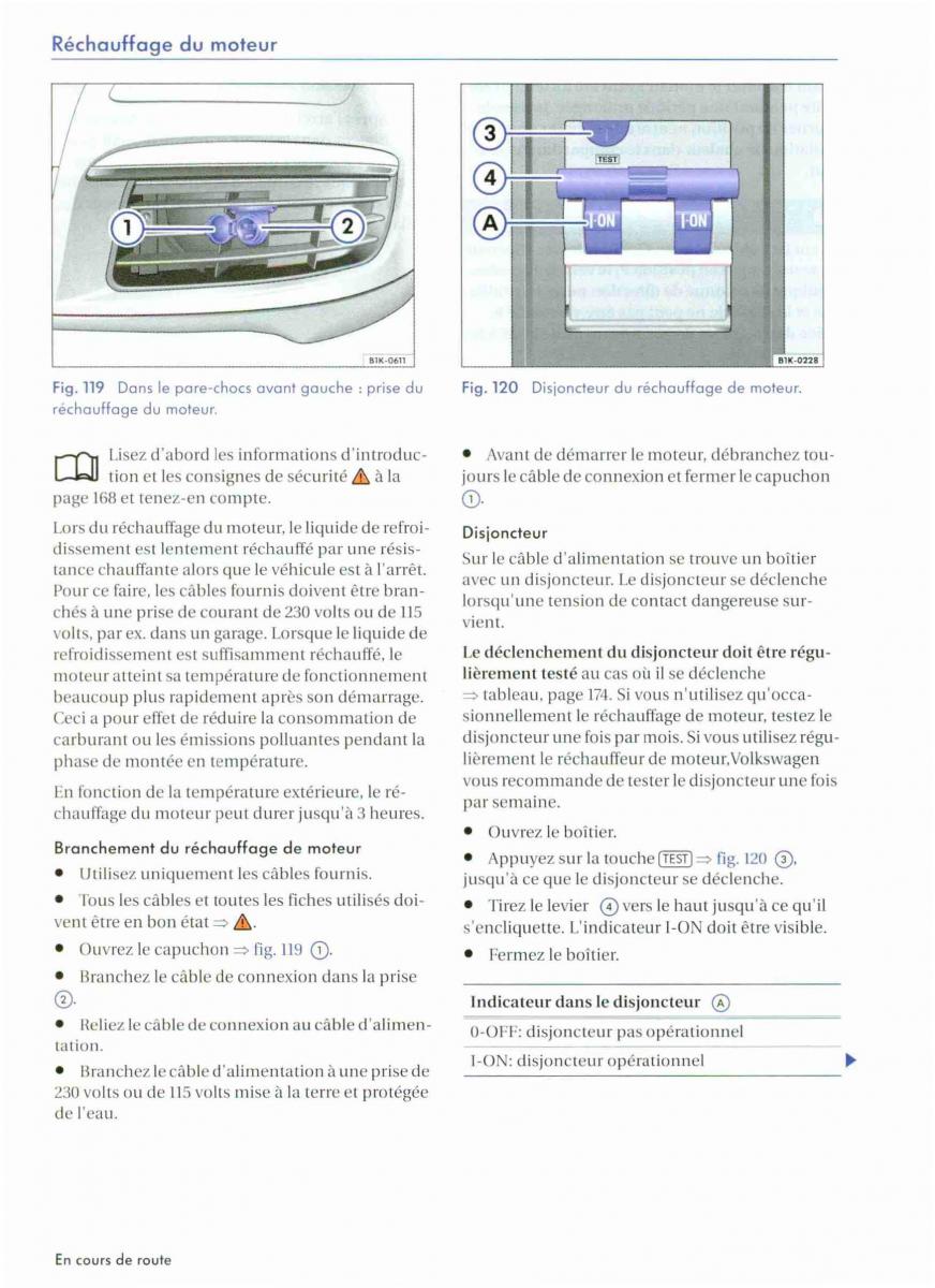 VW Golf VI 6 manuel du proprietaire / page 176