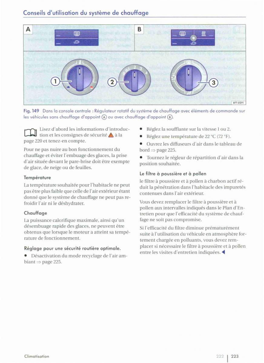 VW Golf VI 6 manuel du proprietaire / page 225