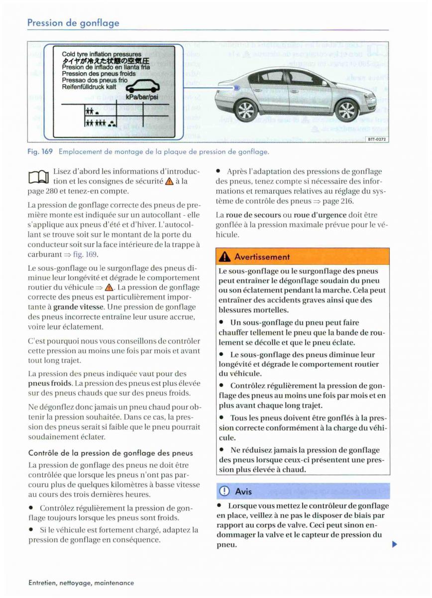 VW Golf VI 6 manuel du proprietaire / page 286