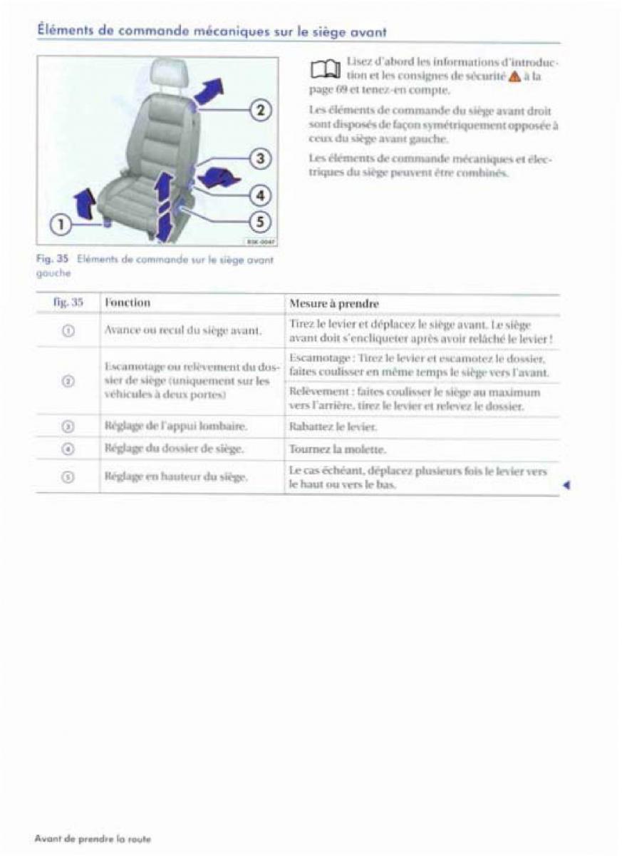 VW Golf Plus manuel du proprietaire / page 74