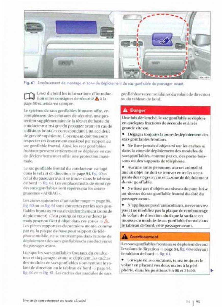 VW Golf Plus manuel du proprietaire / page 97