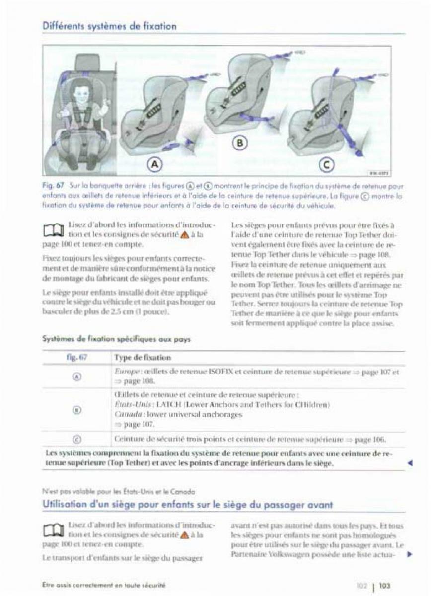 VW Golf Plus manuel du proprietaire / page 105