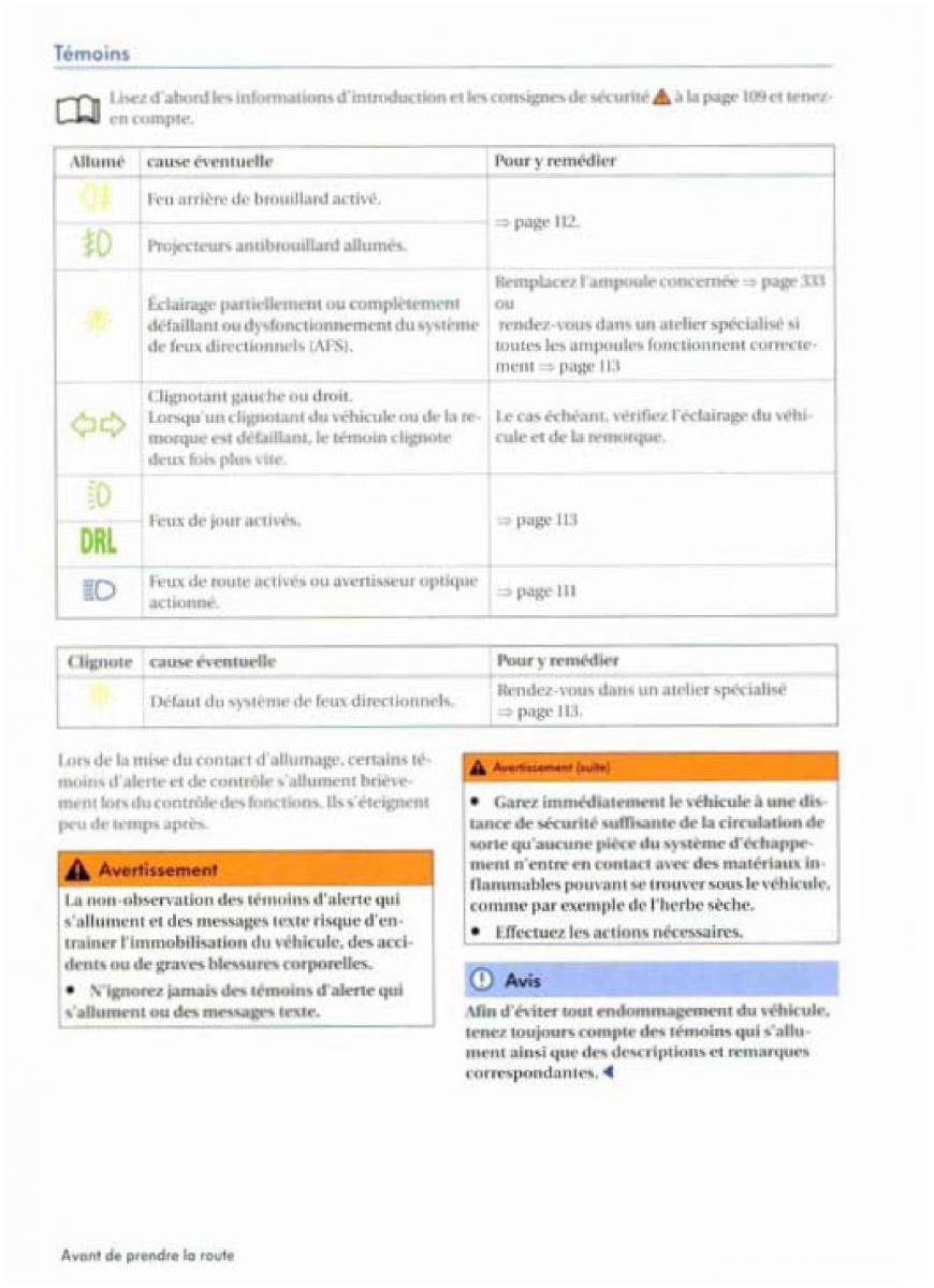 VW Golf Plus manuel du proprietaire / page 112