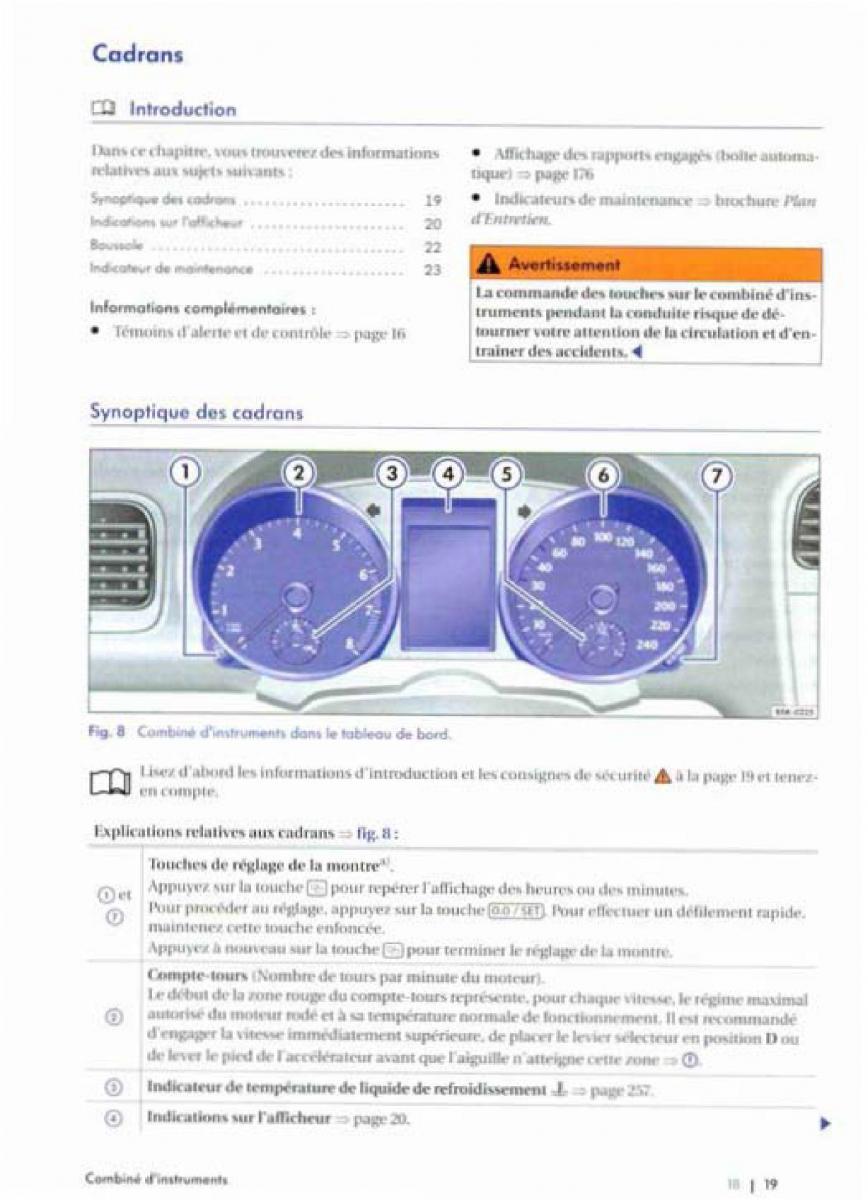 VW Golf Plus manuel du proprietaire / page 21