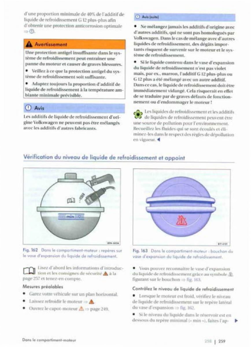 VW Golf Plus manuel du proprietaire / page 261