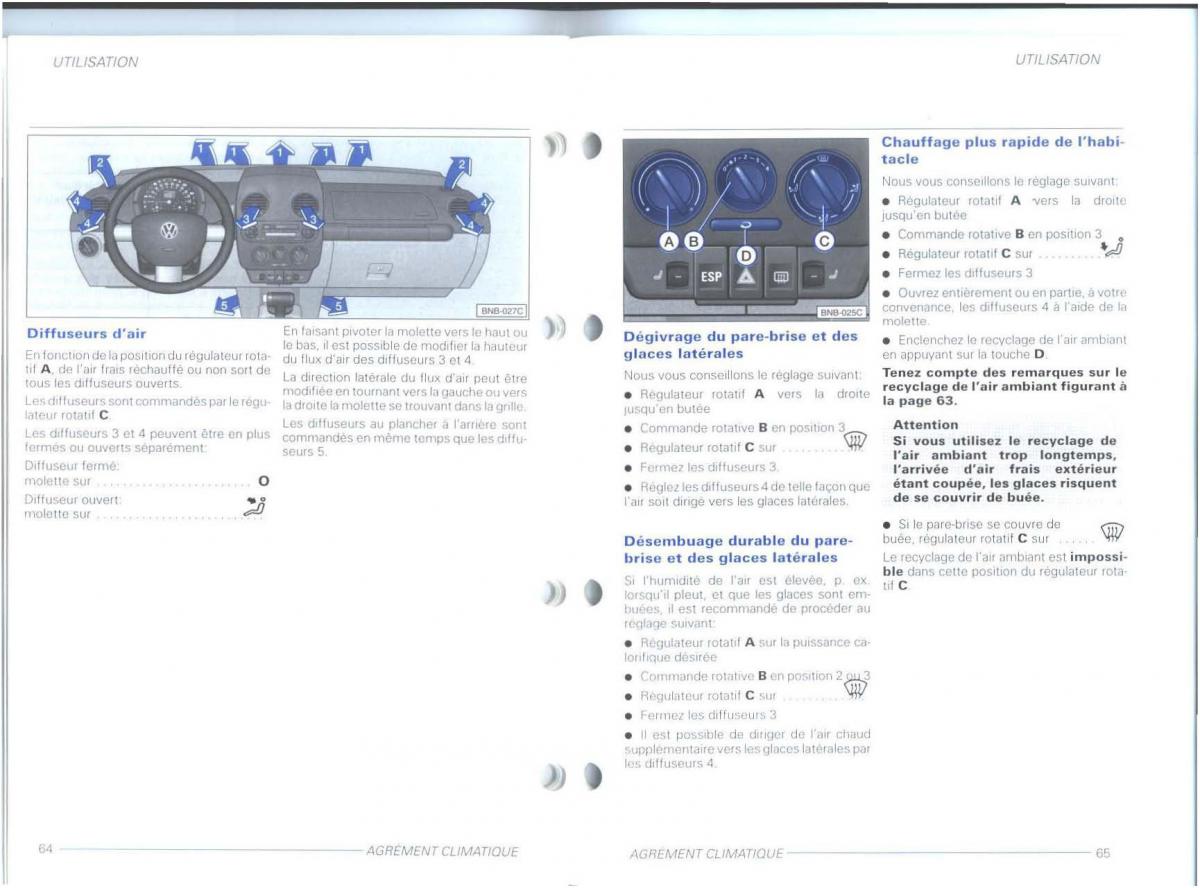 VW New Beetle Bjalla manuel du proprietaire / page 34