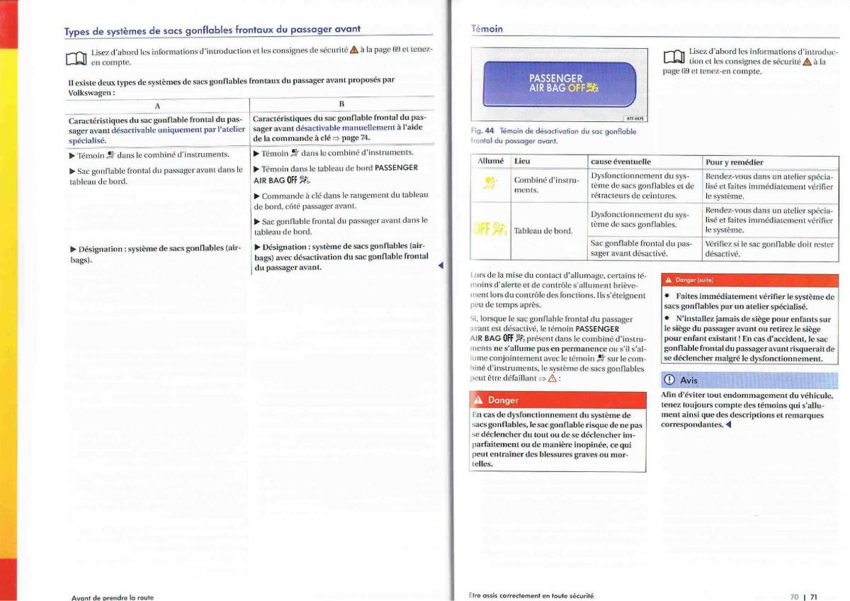 VW Polo Vento V 5 manuel du proprietaire / page 36