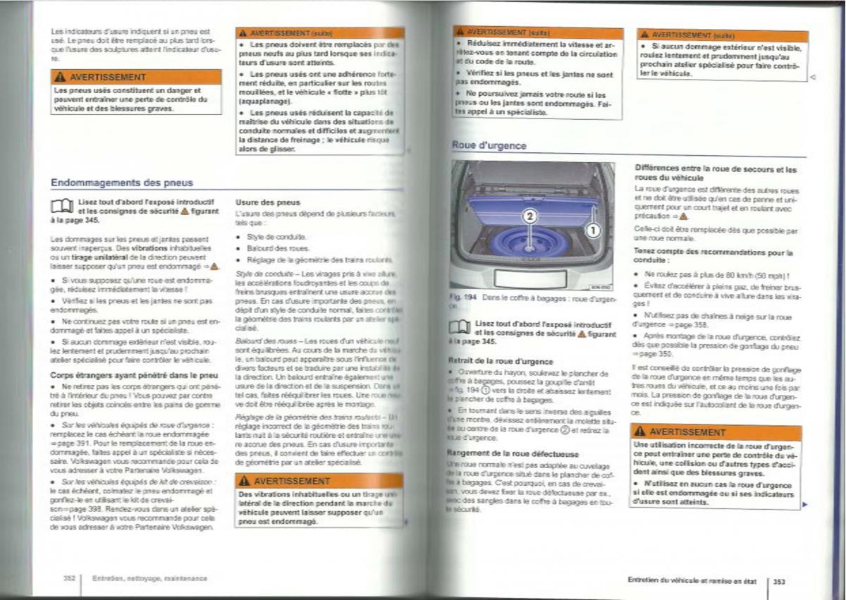 VW Tiguan I 1 manuel du proprietaire / page 178