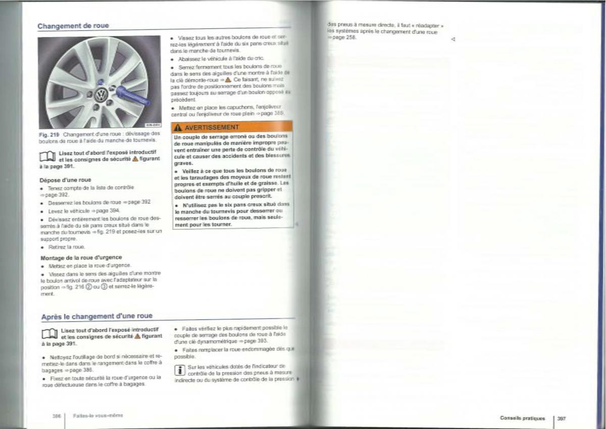 VW Tiguan I 1 manuel du proprietaire / page 200