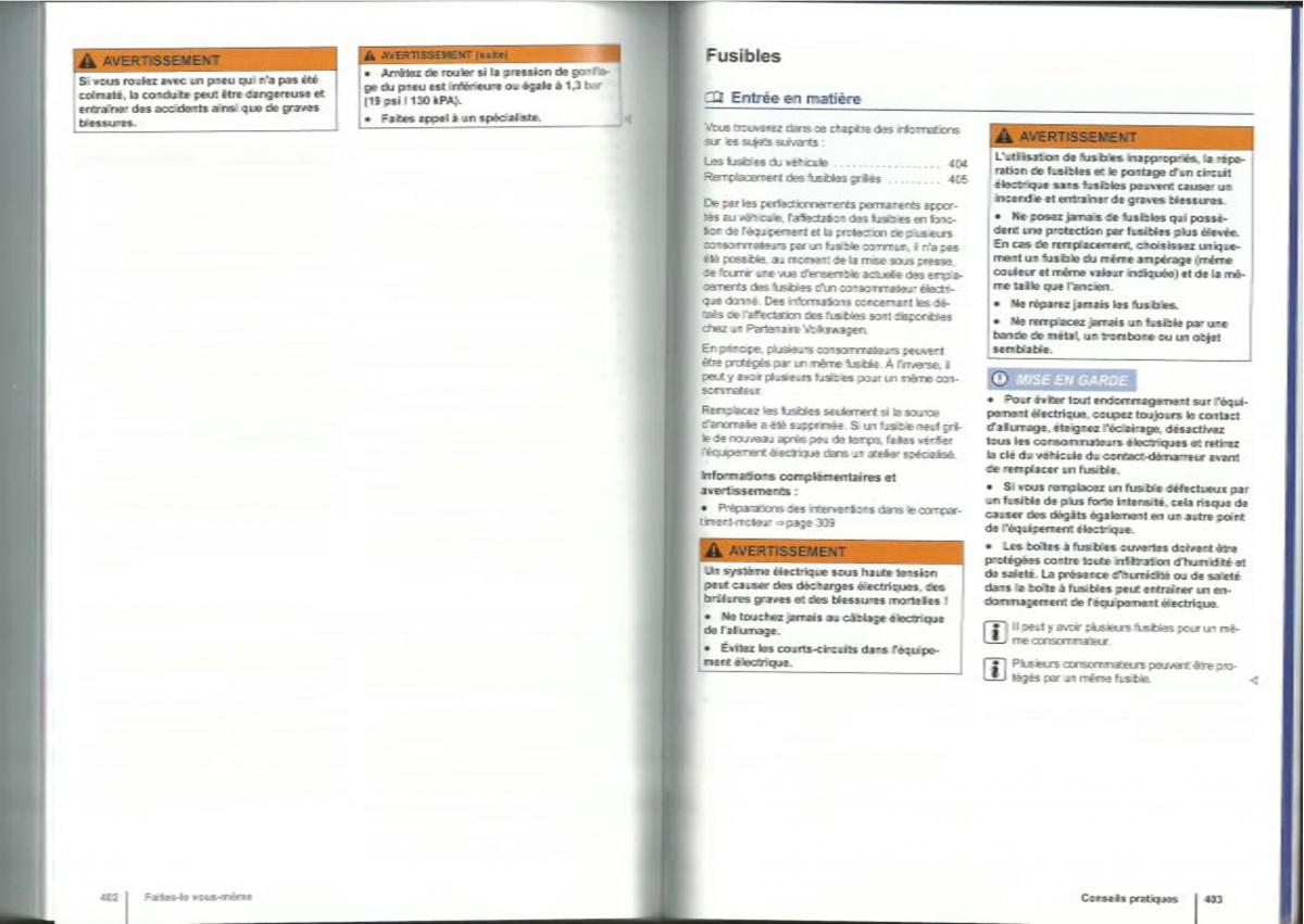 VW Tiguan I 1 manuel du proprietaire / page 203