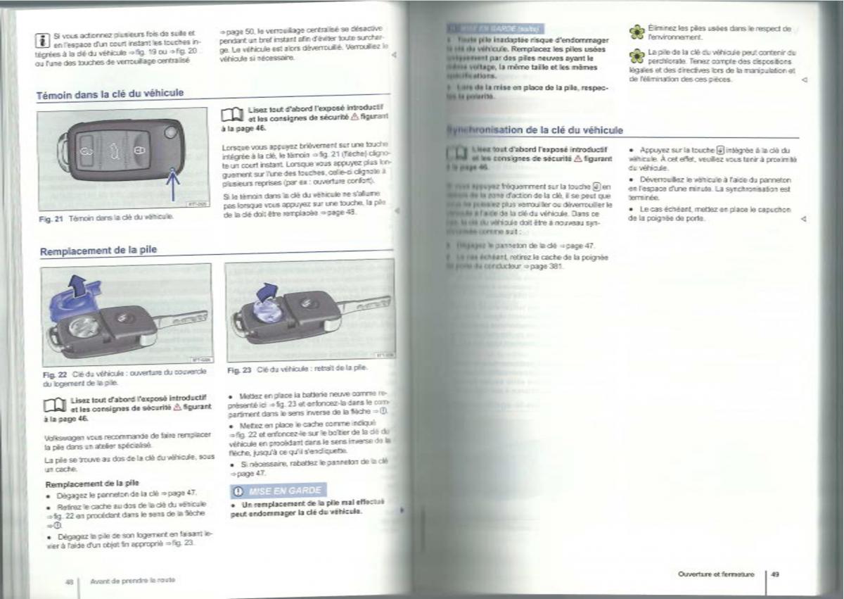 VW Tiguan I 1 manuel du proprietaire / page 26