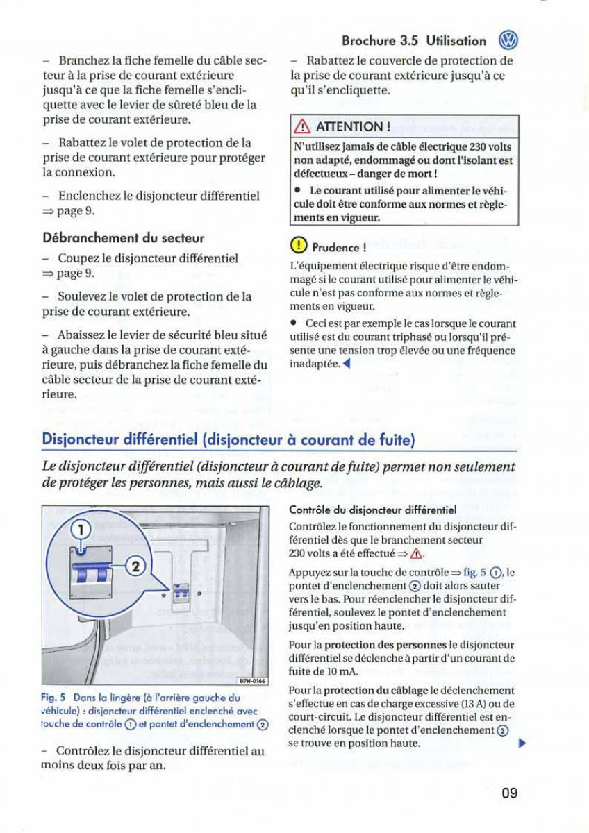 VW Transporter California T5 manuel du proprietaire / page 10