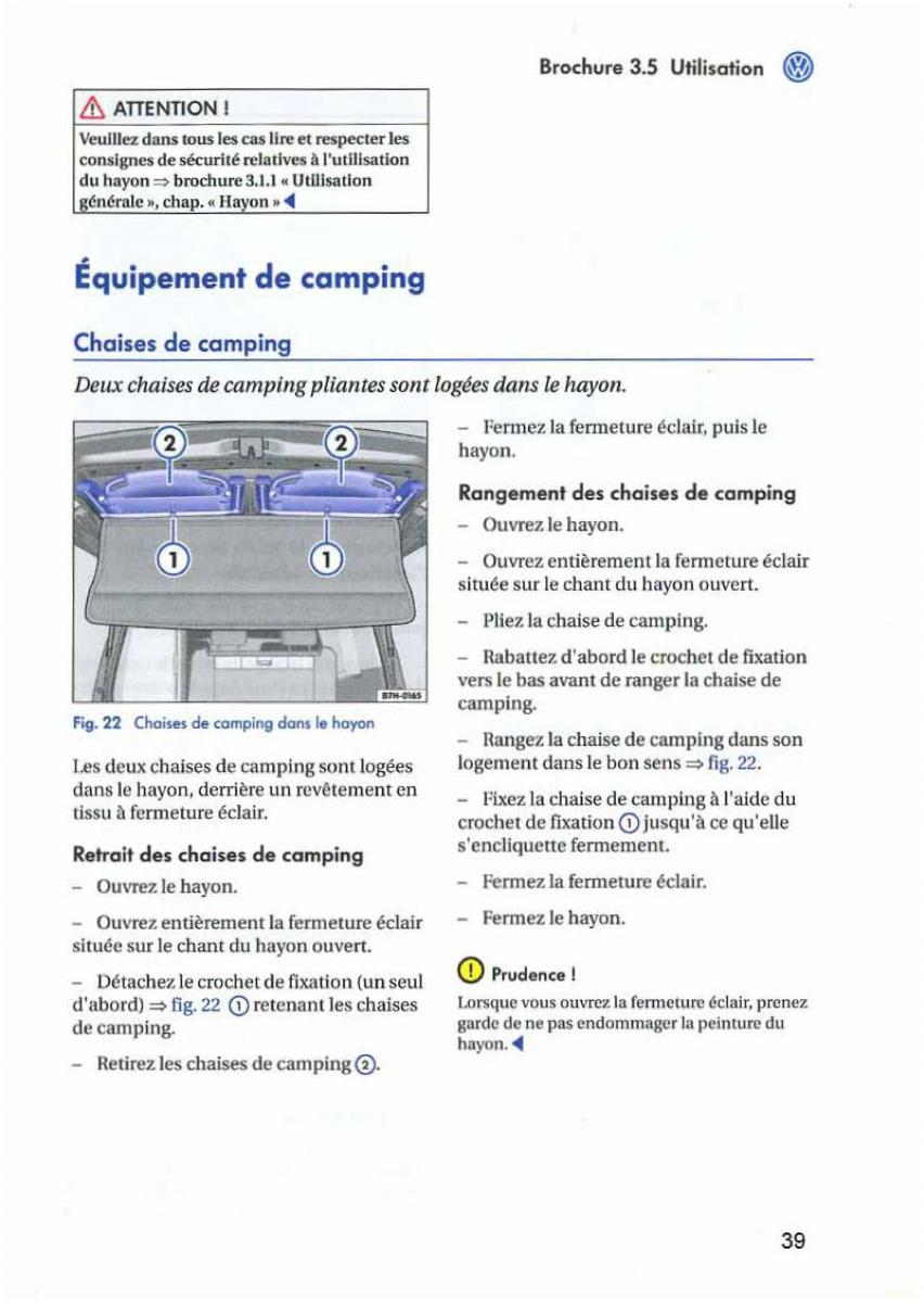 VW Transporter California T5 manuel du proprietaire / page 40