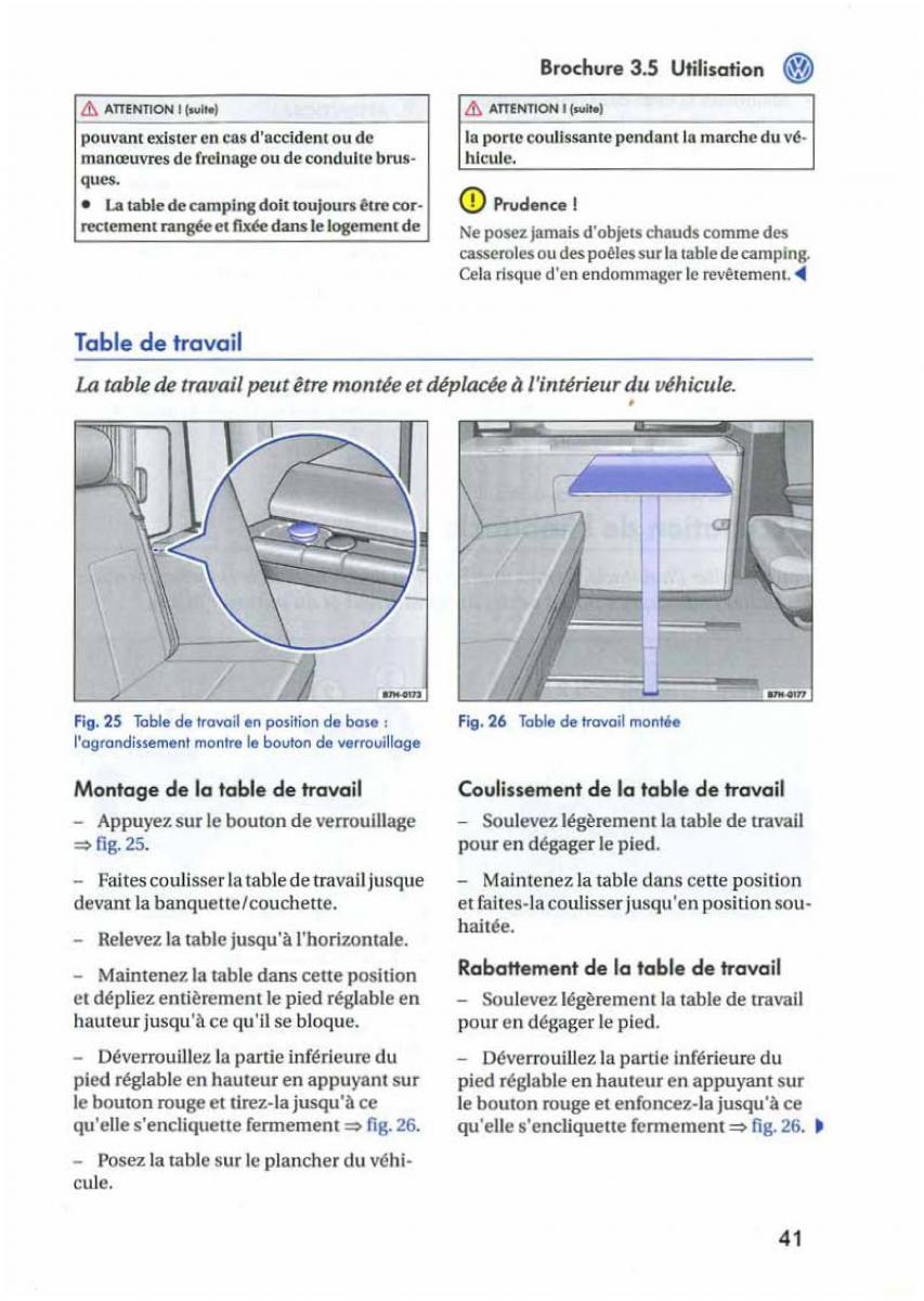 VW Transporter California T5 manuel du proprietaire / page 42