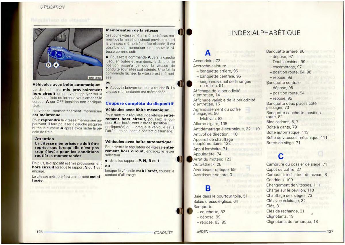 VW Transporter T4 manuel du proprietaire / page 65