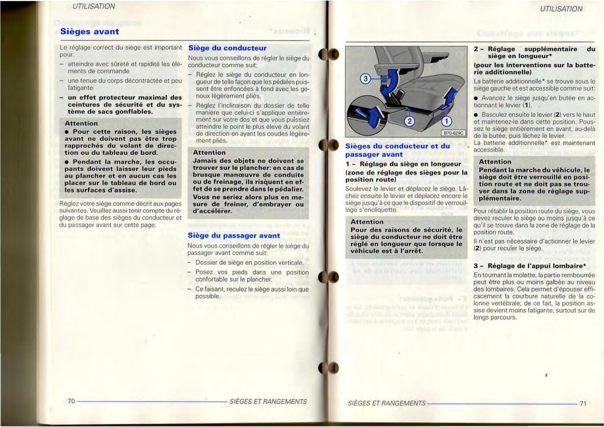 VW Transporter T4 manuel du proprietaire / page 37